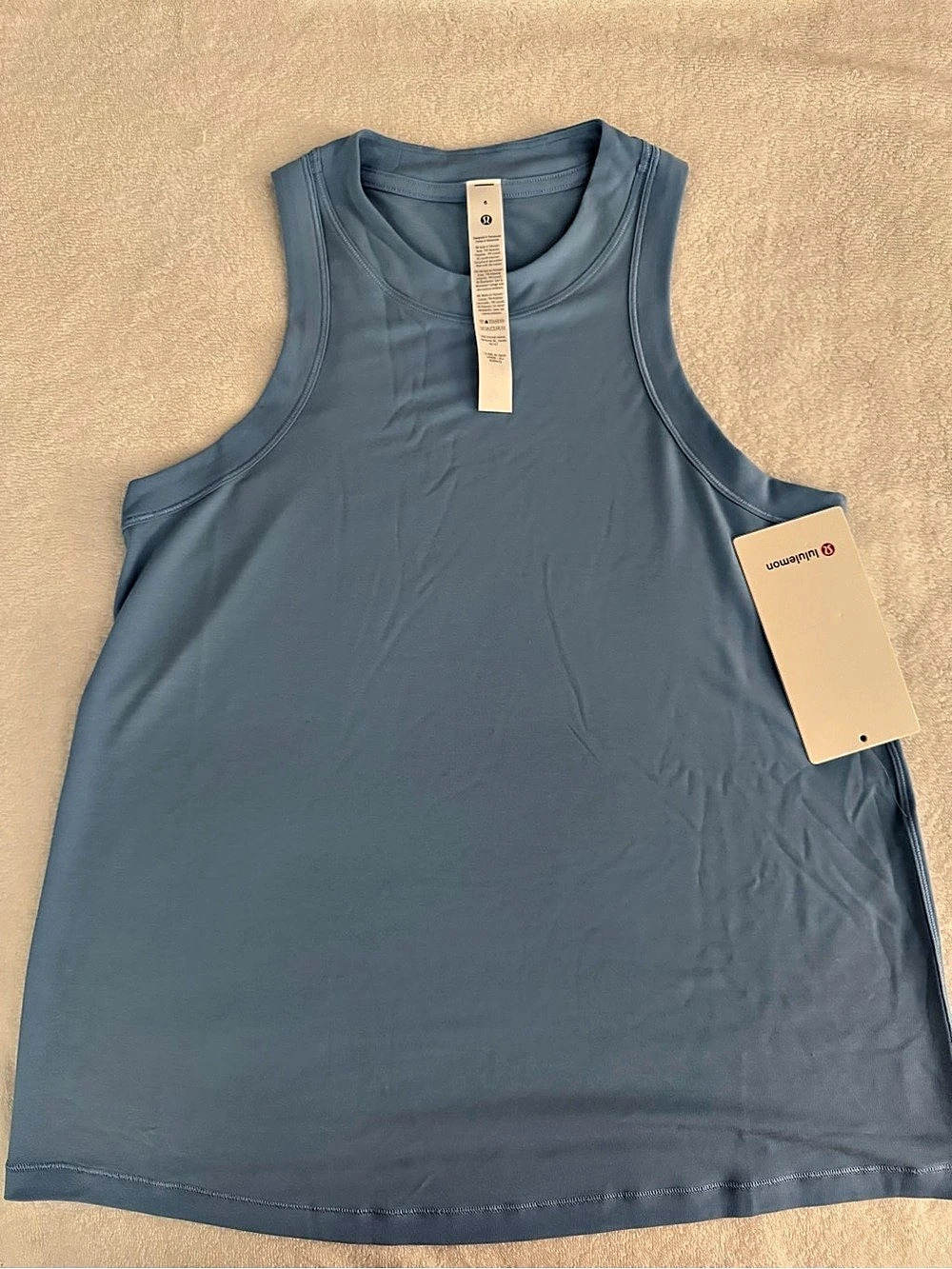 Lululemon Jersey Training Tank Top Sinatra Blue Size 6 NWT